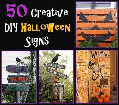 50 Creative DIY Halloween Signs – DIY Garden, Crafts and More