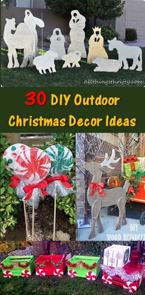 30 DIY Outdoor Christmas Décor Ideas – DIY Garden, Crafts And More